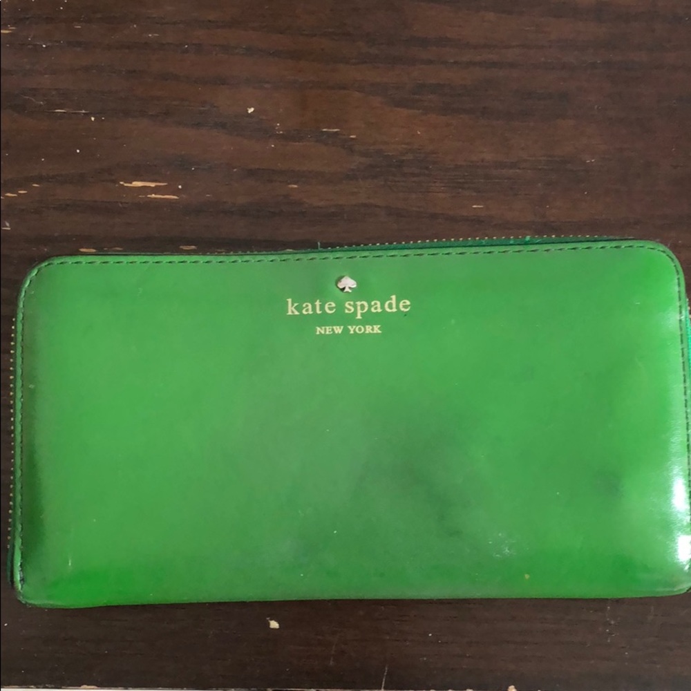 Kate Spade Green Leather Wallet
